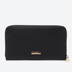 ALDO Fewa Zip Around Wallet - Black
